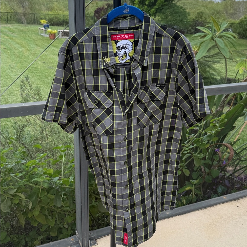 Hatch Outdoors limited edition Plaid short sleeve Shirt Medium